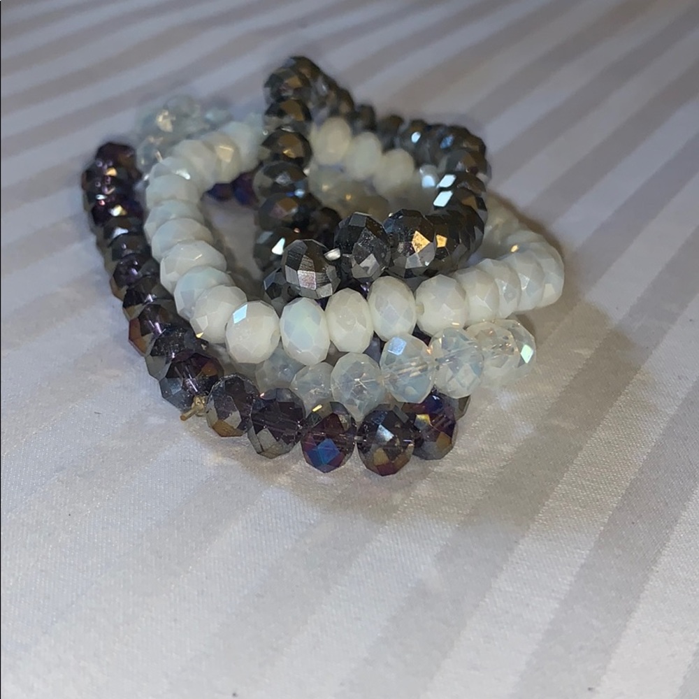 4 Crystal bracelets